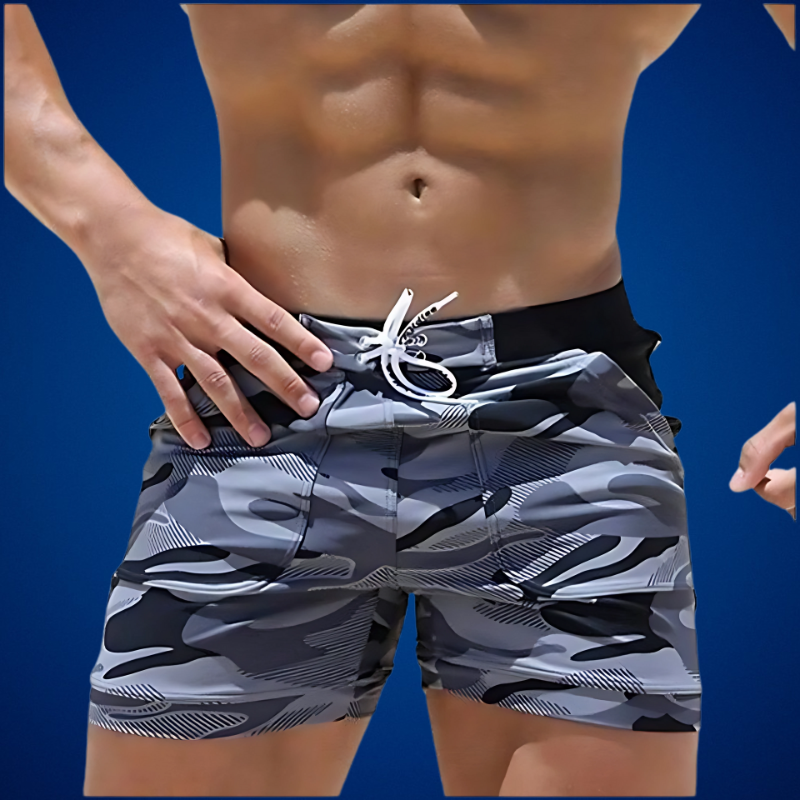Davy | Men's Camouflage Swim Shorts with Drawstring
