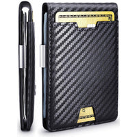 Davy | Cartera de fibra de carbono para hombre con clip para billetes