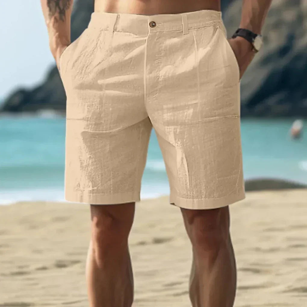 Davy | Men's Cargo Linen Blend Shorts