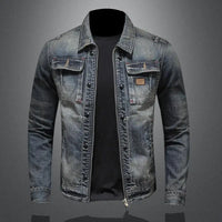 Men's Durable Button-Front Denim Jacket