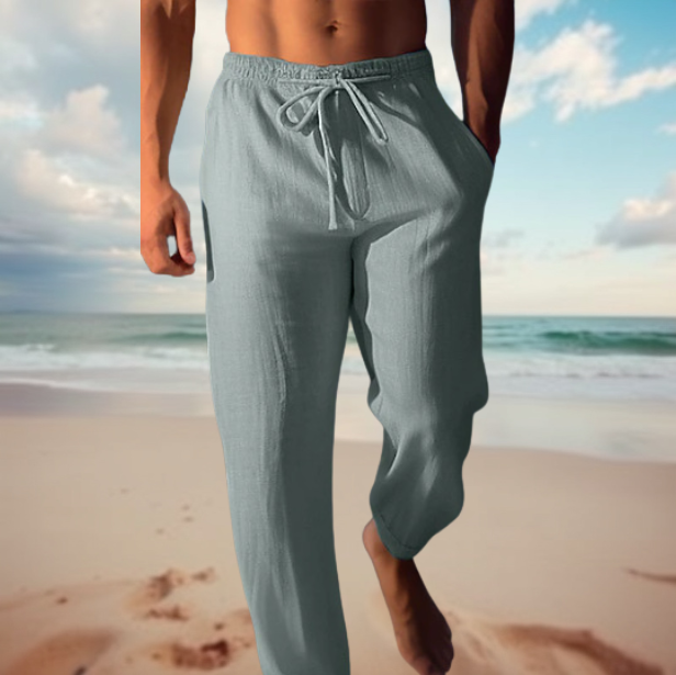 Davy | Men's Drawstring Casual Linen Pants