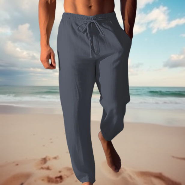 Davy | Men's Drawstring Casual Linen Pants