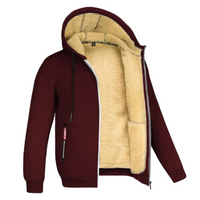 Davy | Sudadera con capucha de forro polar y sherpa para hombre con cremallera completa