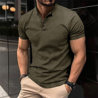 Davy | Polo Henley raffiné pour homme à col mao