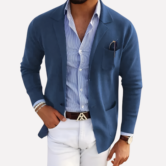 Davy | Men's Knit Blazer with Lapel Collar