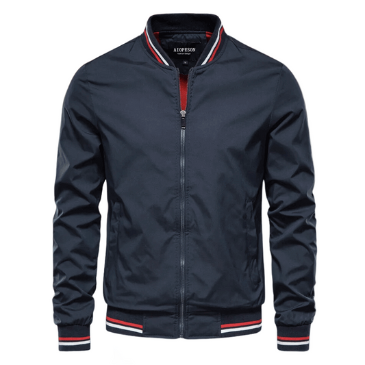 Davy | Men's Lightweight Bomber Jacket with Striped Collar