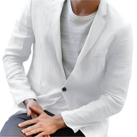Davy | Chaqueta de lino para hombre de un solo botón
