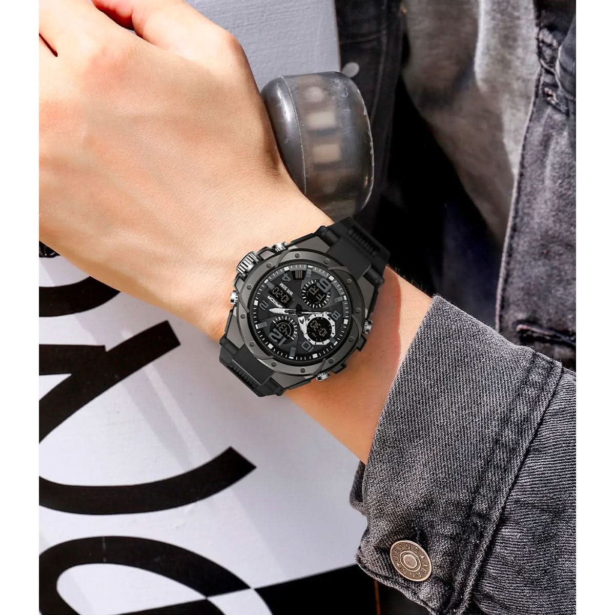 Davy | Men’s Military Watch with Analog Digital Display and Features