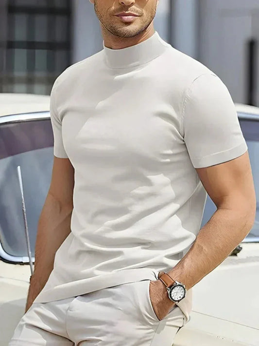 Davy | Men's Mock Neck T-Shirt