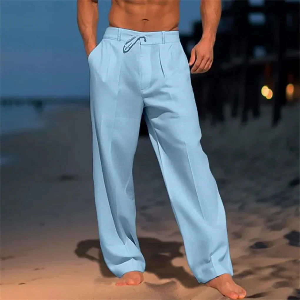Davy | Men's Pleated Wide-Leg Casual Trousers