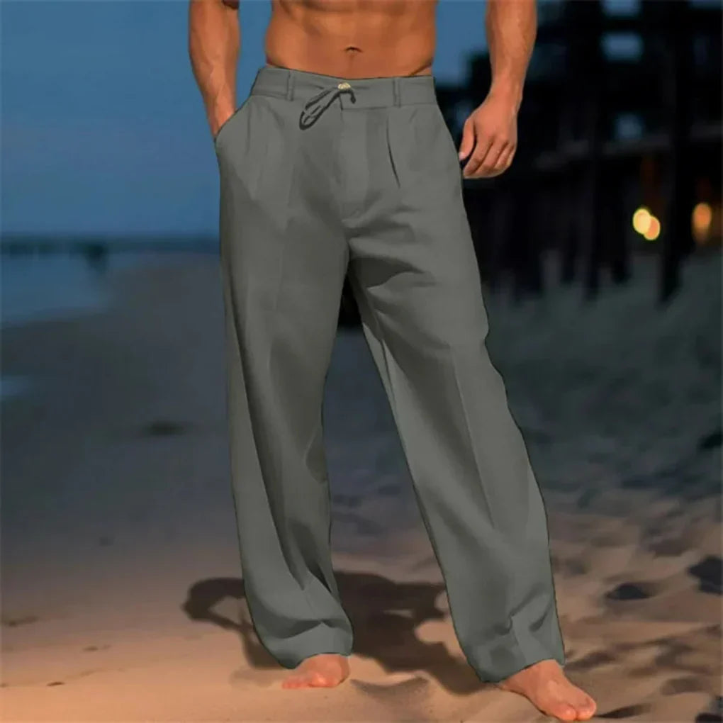Davy | Men's Pleated Wide-Leg Casual Trousers