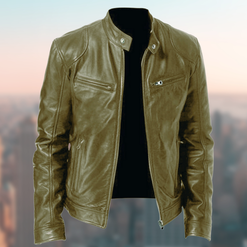 Davy | Men's Racer Jacket with Zipper Front