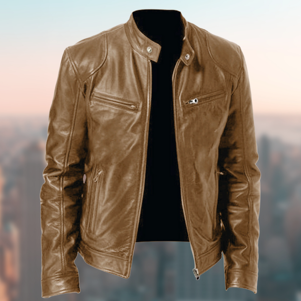 Davy | Men's Racer Jacket with Zipper Front