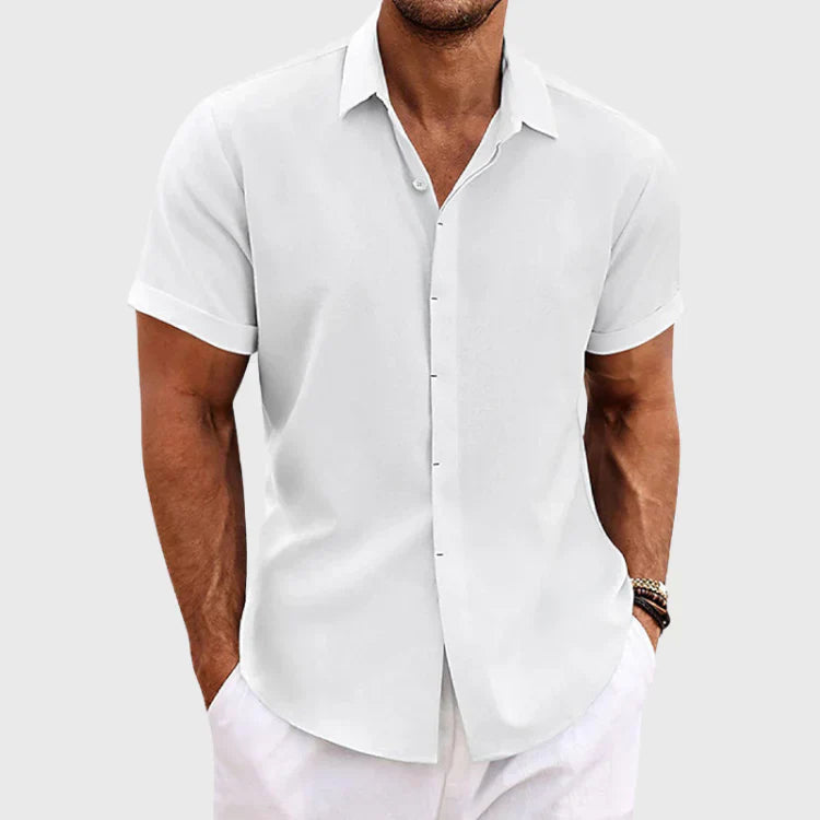 Davy | Men's Short Sleeve Linen Shirt