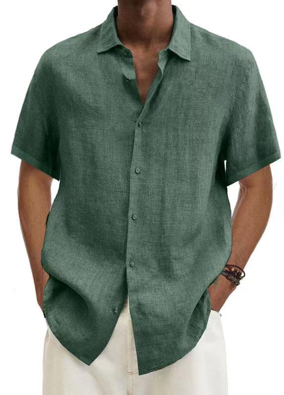 Davy | Men's Short Sleeve Linen Shirt