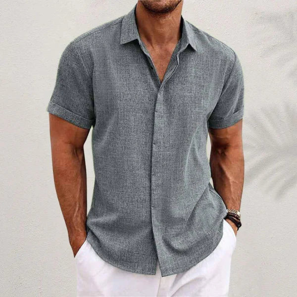 Davy | Men's Short Sleeve Linen Shirt