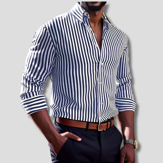 Davy | Men's Striped Button-Up Shirt