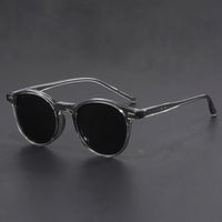 Davy | Gafas de Sol para Hombre RetroView – Gafas Redondas de Carey con Montura Ligera