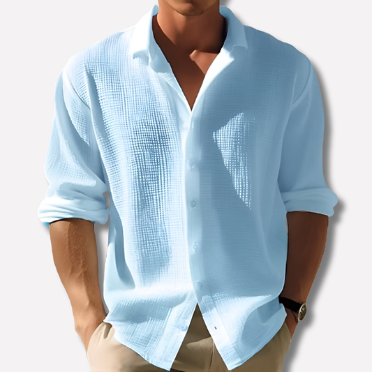 Davy | Men's Textured Long Sleeve Casual Shirt