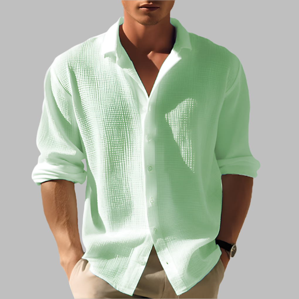 Davy | Men's Textured Long Sleeve Casual Shirt