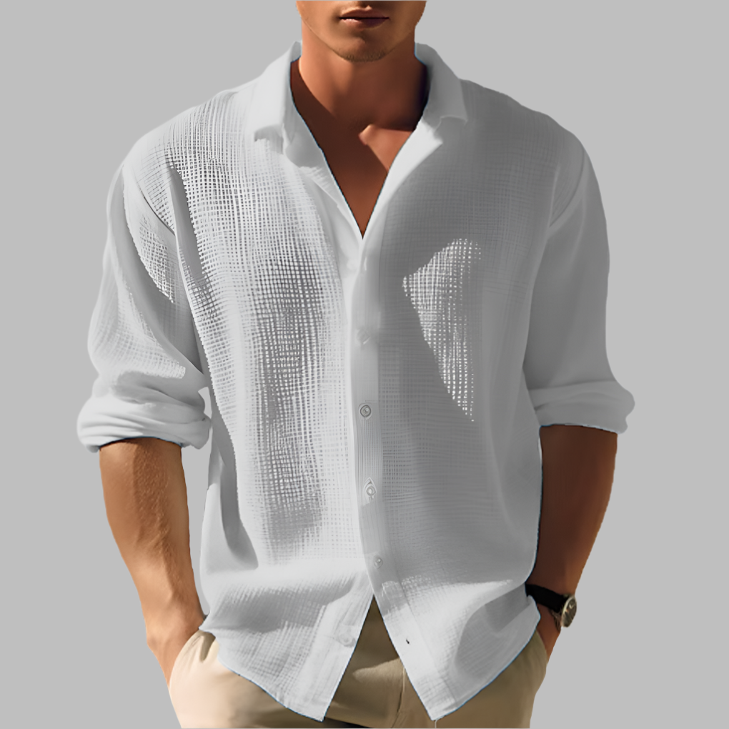 Davy | Men's Textured Long Sleeve Shirt