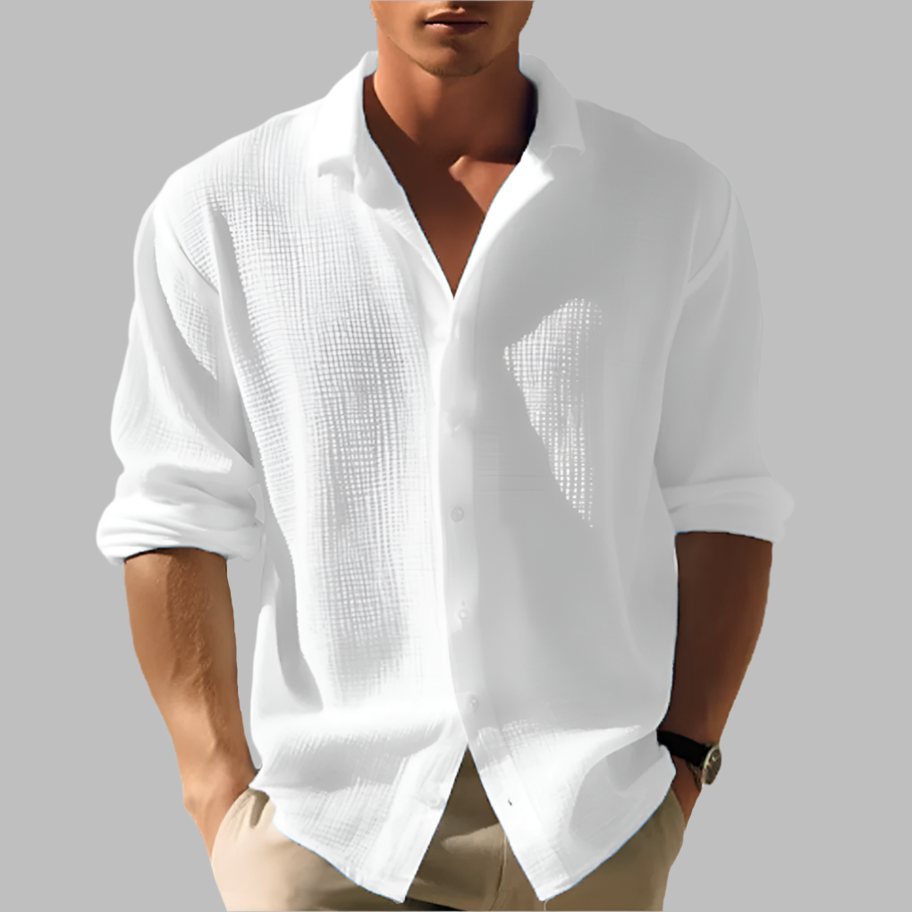 Davy | Men's Textured Long Sleeve Shirt