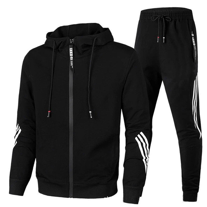 Davy | Men's Tracksuit with Striped Sleeve Detail