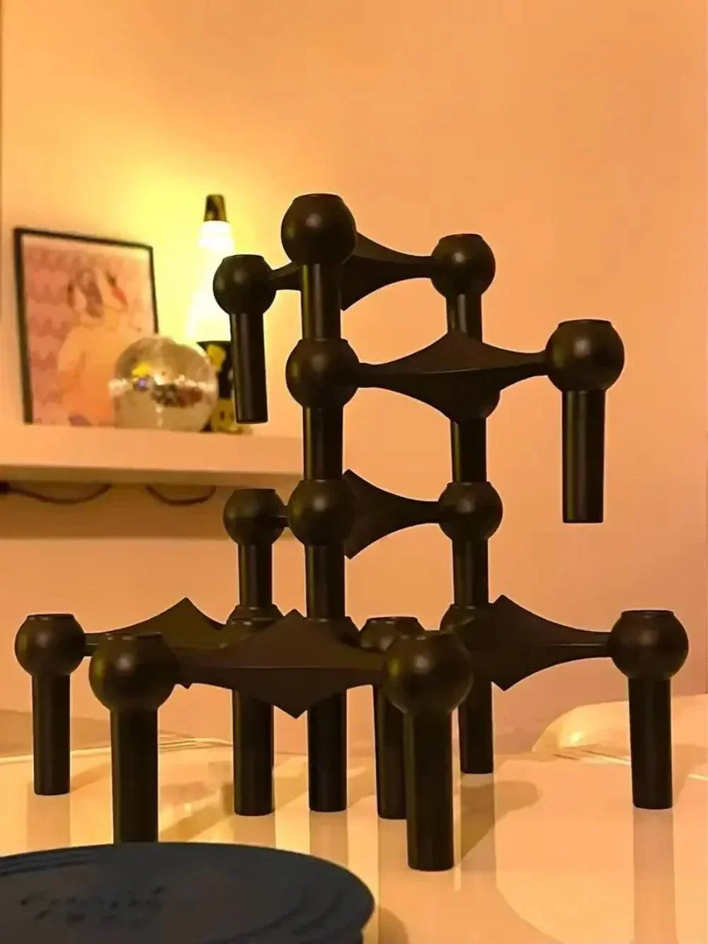 Davy | Metal Candle Holder – Modular Molecular Design, Table & Decor