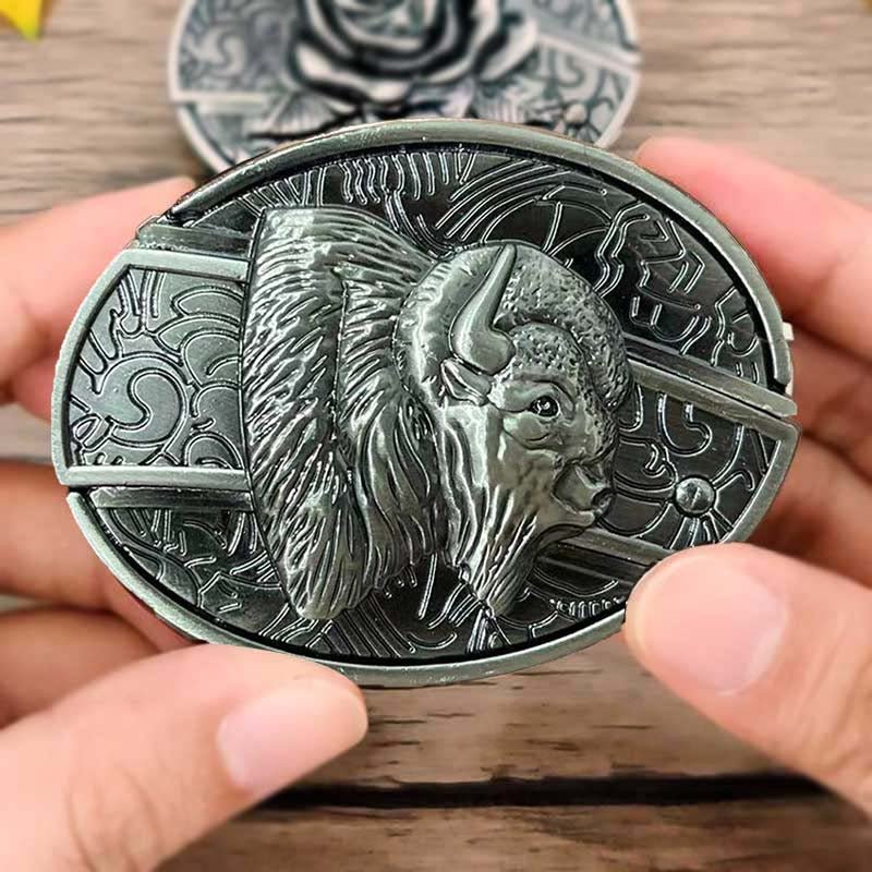 Davy | Metal Oval Cowboys Belt Buckle