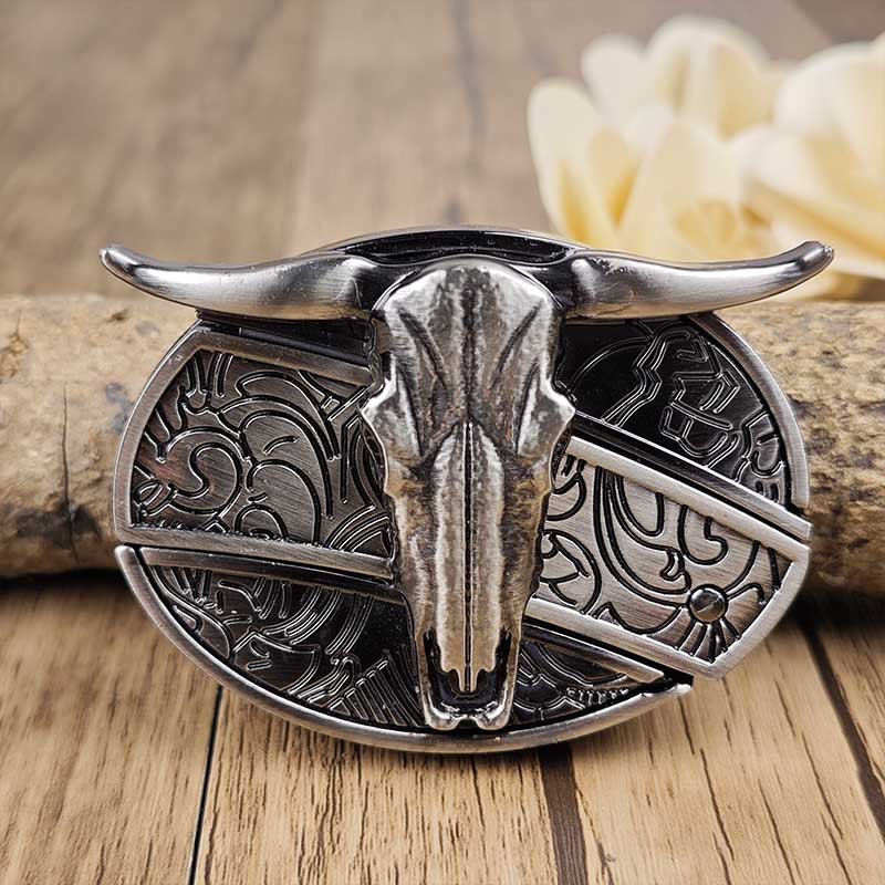 Davy | Metal Oval Cowboys Belt Buckle