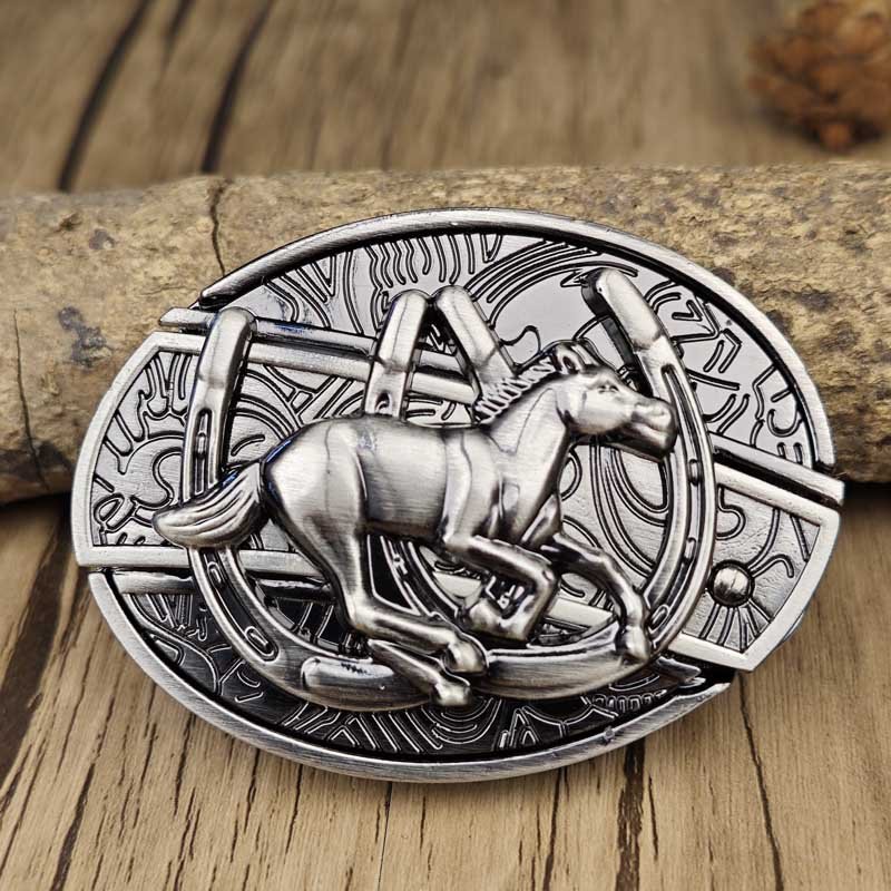 Davy | Metal Oval Cowboys Belt Buckle