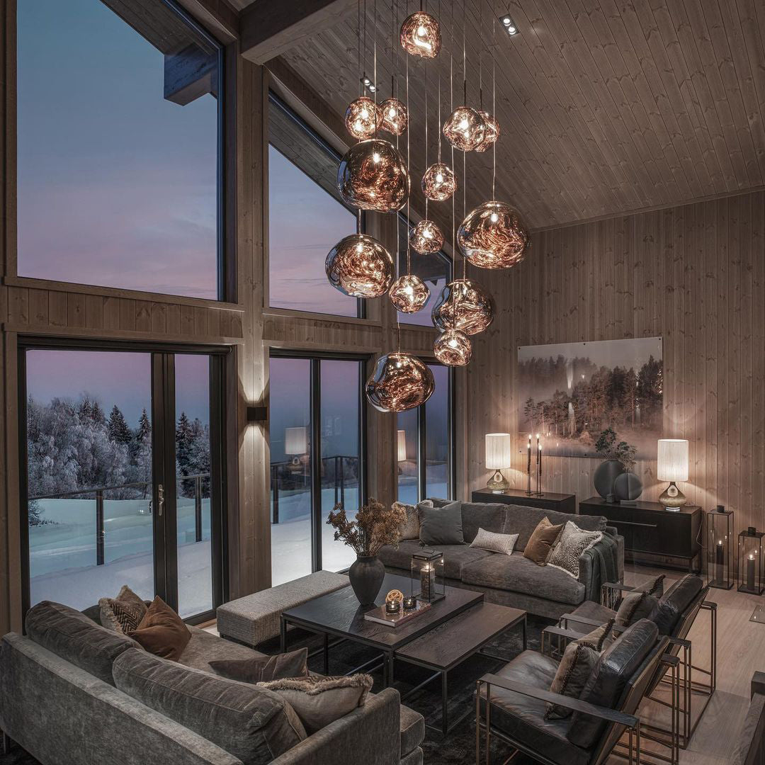 Davy | Multi-Arm Pendant Light | Sculptural Melt Design