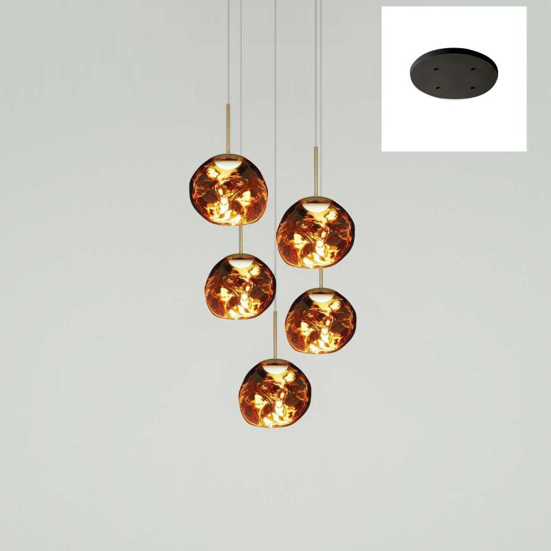 Davy | Multi-Arm Pendant Light | Sculptural Melt Design