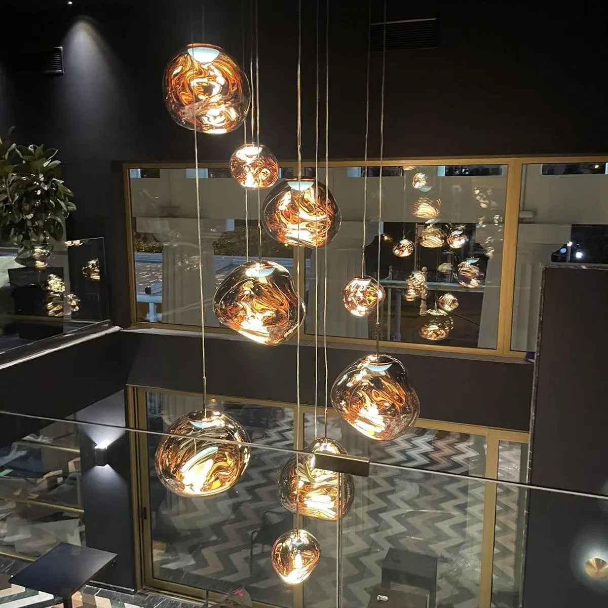 Davy | Multi-Arm Pendant Light | Sculptural Melt Design