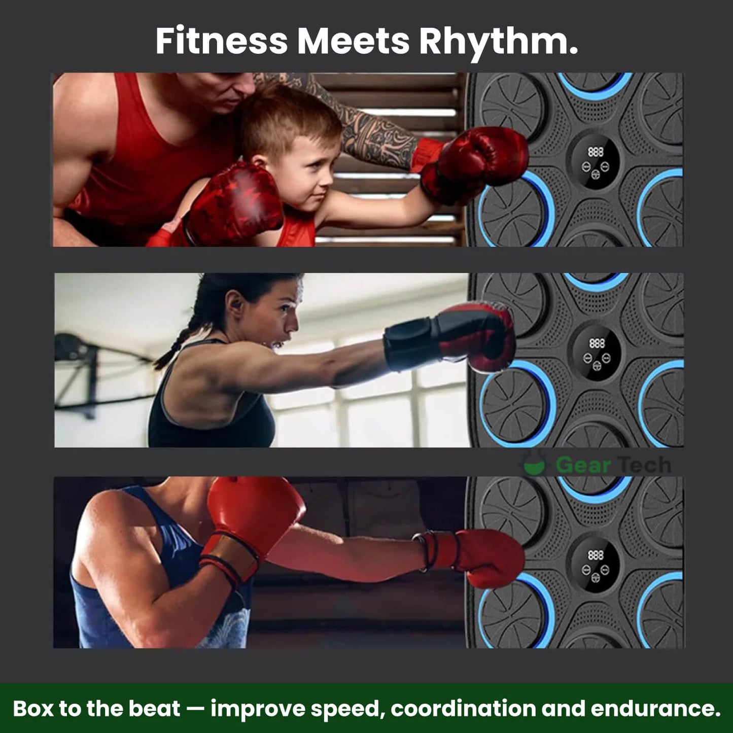 Davy | Music Boxing Machine | Interactive Training | RGB & Bluetooth