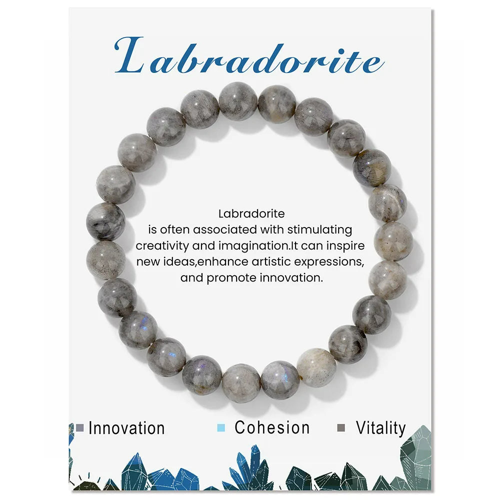 Davy | Natural Crystal Healing Energy Bracelet - Aria