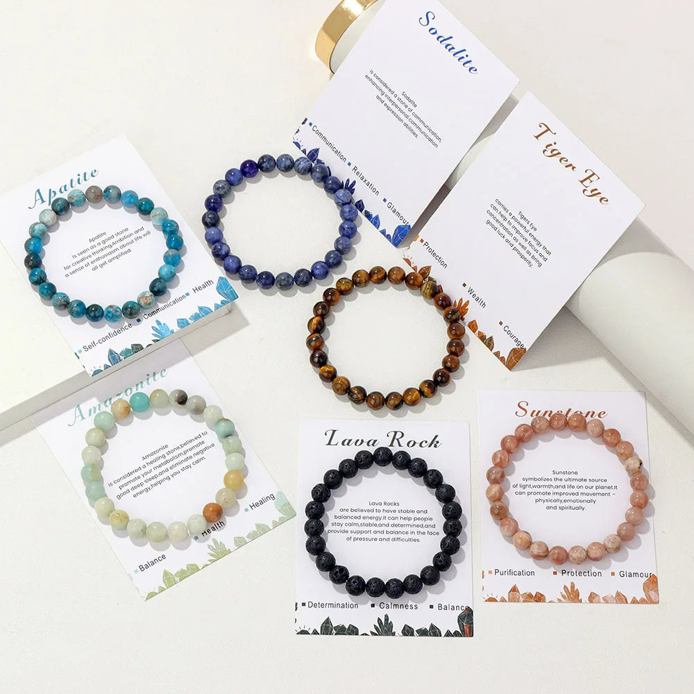 Davy | Natural Crystal Healing Energy Bracelet - Aria