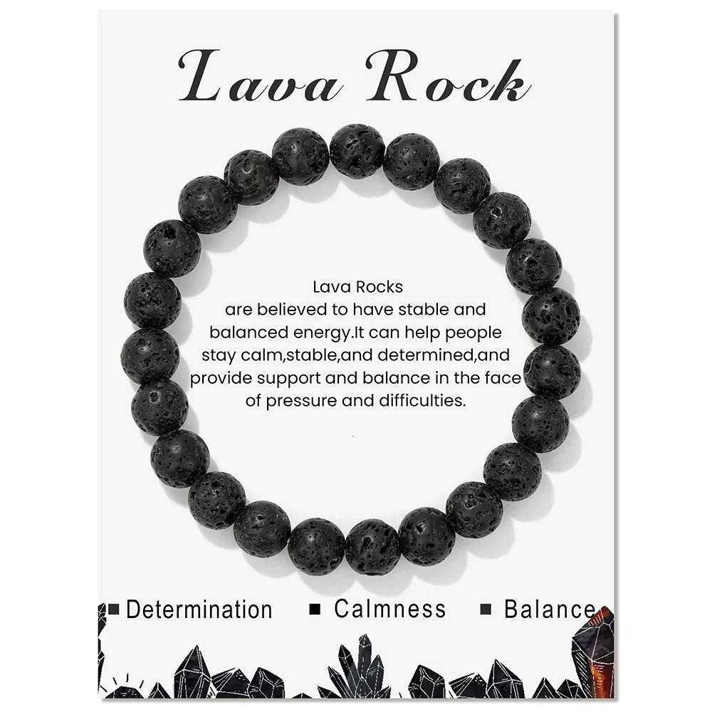 Davy | Natural Crystal Healing Energy Bracelet - Aria