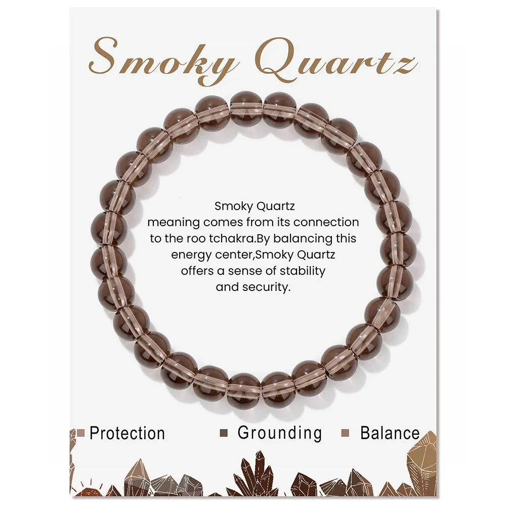 Davy | Natural Crystal Healing Energy Bracelet - Aria