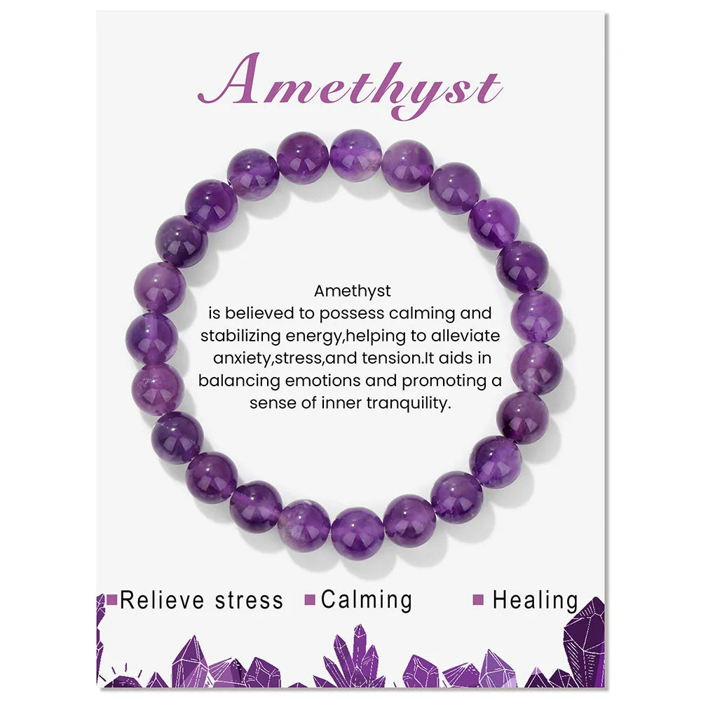 Davy | Natural Crystal Healing Energy Bracelet - Aria