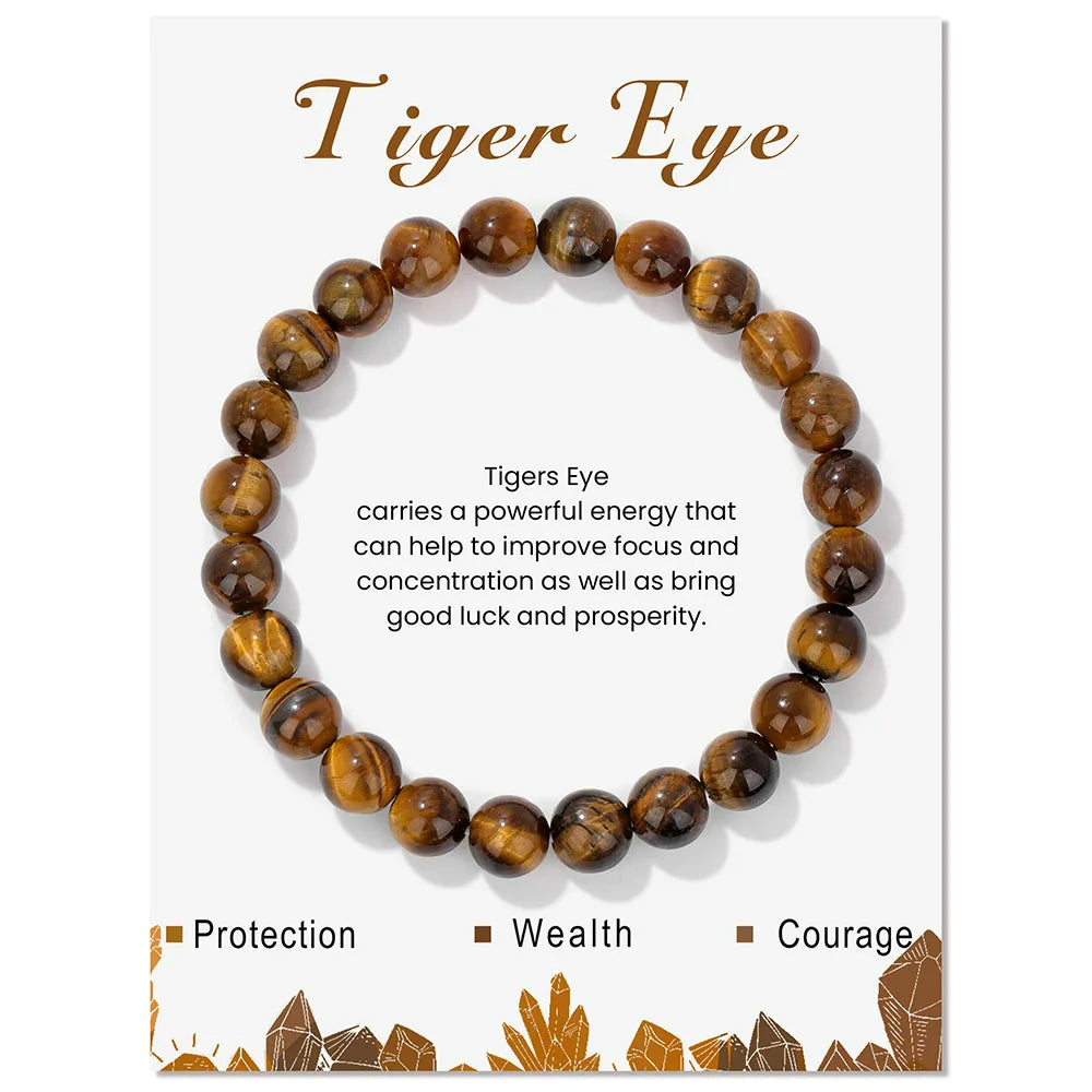 Davy | Natural Crystal Healing Energy Bracelet - Aria