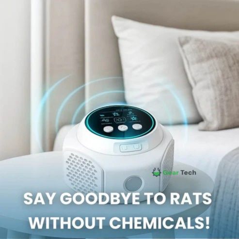 Davy | Plug-In Ultrasonic Rat Repellent | Chemical Free. Quiet & Covers up to 3200 square feet for indoor and outdoor use