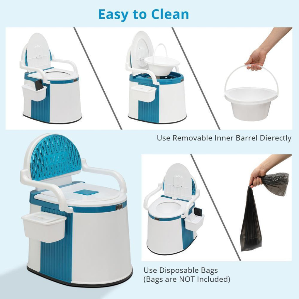 Davy | Portable Toilet with Armrests for Adults & Elderly