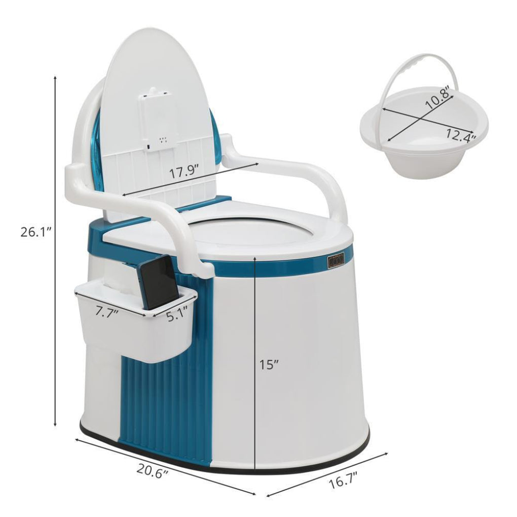 Davy | Portable Toilet with Armrests for Adults & Elderly