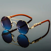 Davy | Round Sunglasses with Animal Detail