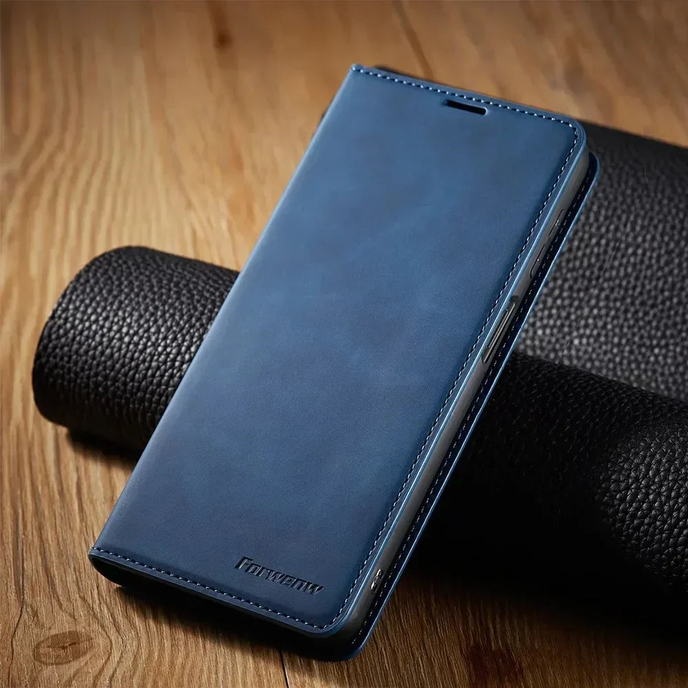 Davy | Samsung Case: Magnetic Leather Bag for Stylish Protection