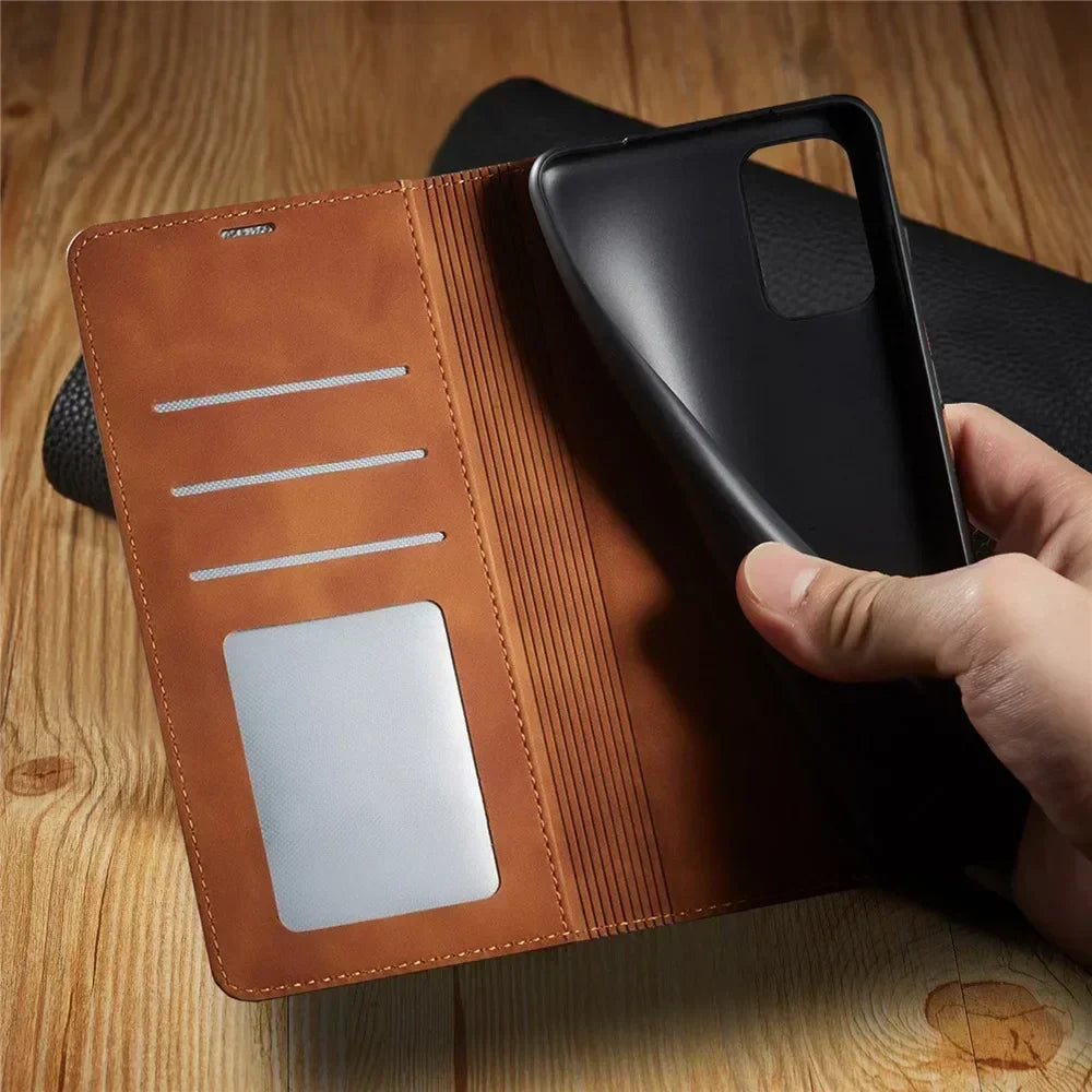 Davy | Samsung Case: Magnetic Leather Bag for Stylish Protection