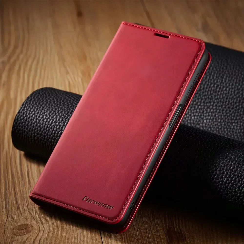Davy | Samsung Case: Magnetic Leather Bag for Stylish Protection