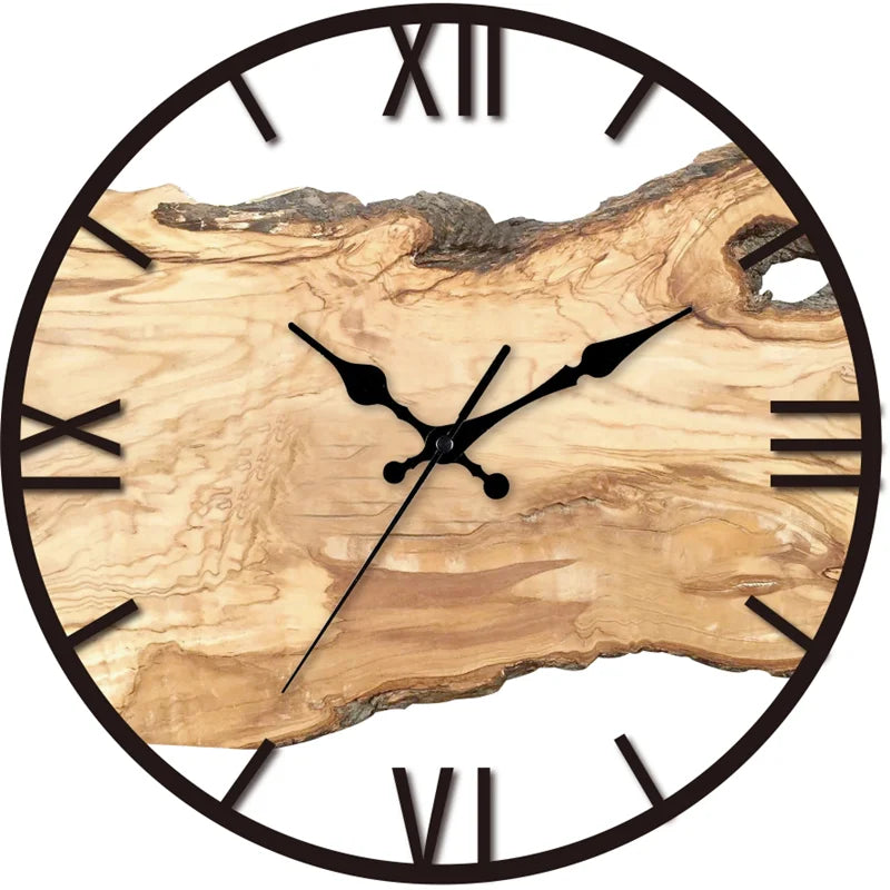 Davy | Silent Wall Clock Made of Acrylic and Wood