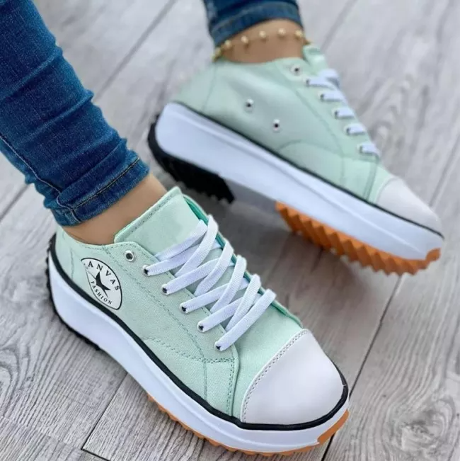 Davy Sneaker Women Thick Sole Lacing